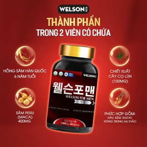 thành phần có trong viên uống welson for men