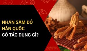 Nhân sâm đỏ Hàn Quốc có tác dụng gì