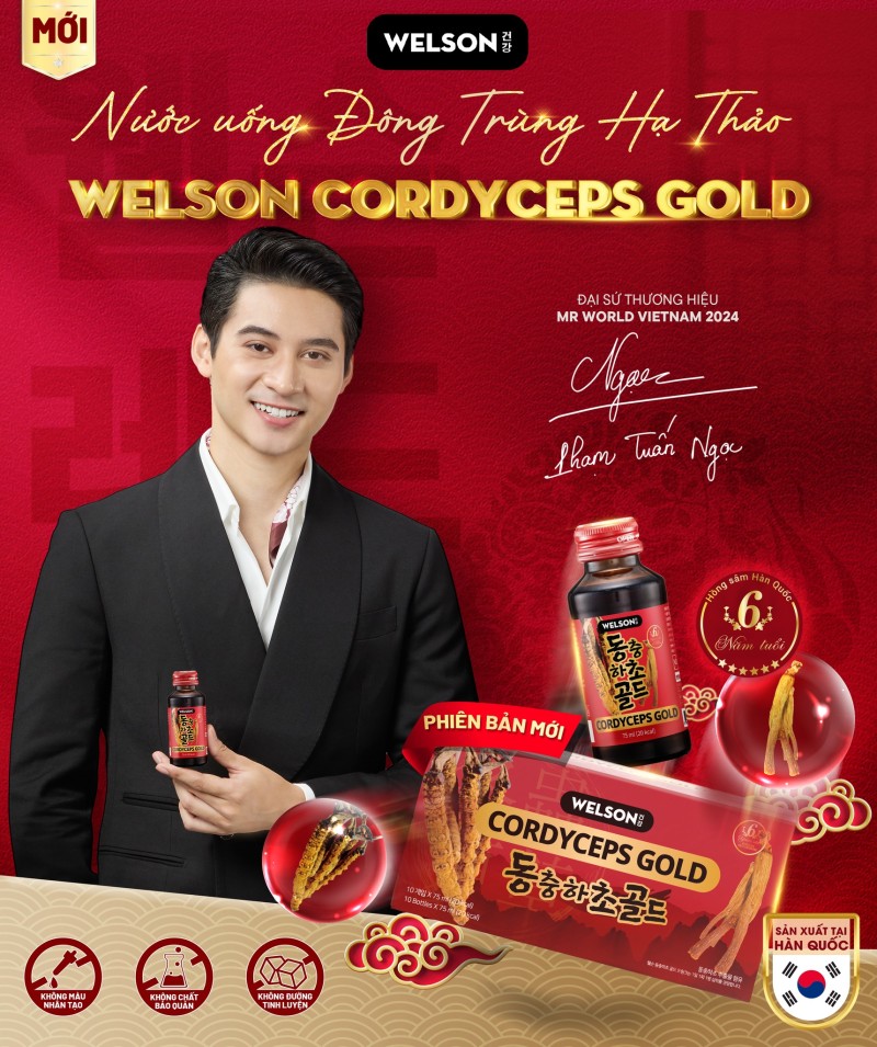 Nước Hồng Sâm Đông Trùng Hạ Thảo Welson Cordyceps Gold